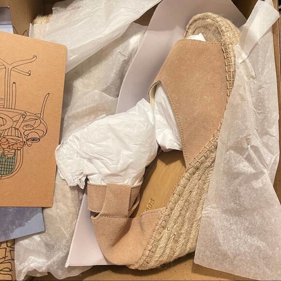 Soludos Positano Platform Wedge in Desert Size 10 New in Box - Picture 2 of 8